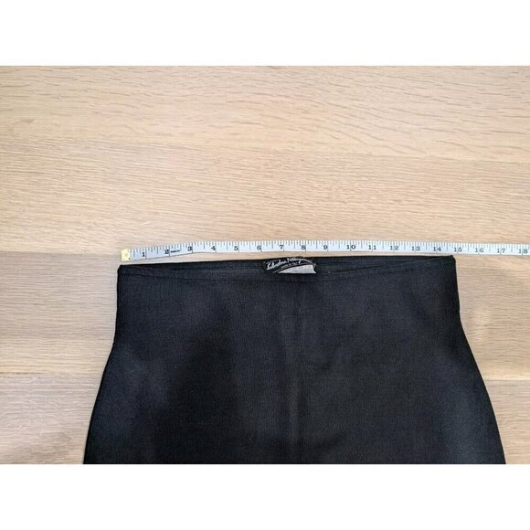SALVATORE FERRAGAMO Vintage Black Cotton Pencil Skirt Women’s Size L - Picture 6 of 7